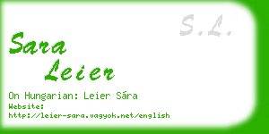 sara leier business card