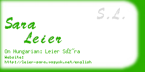 sara leier business card